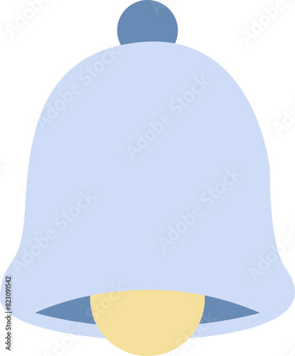Blue ringing bell with new notification reminder.
