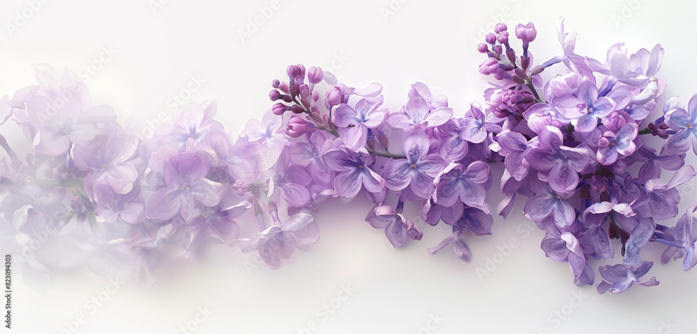 Isolated pastel lilac abstract billboard, delicate against a white background.