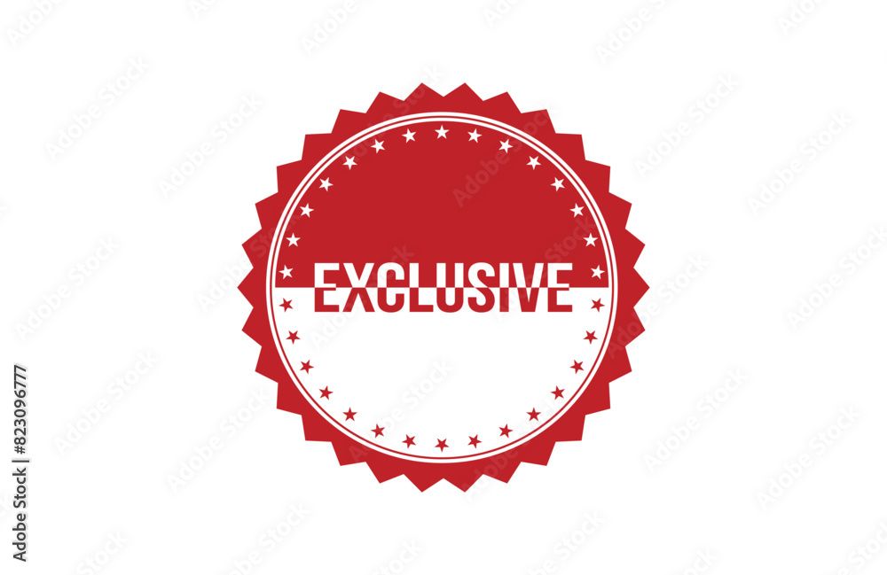Red banner exclusive on white background. Red banner exclusive on white background.
