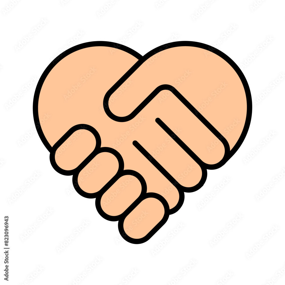 Handshake set icon. Heart shaped handshake, unity, cooperation, partnership, agreement, collaboration, alliance, teamwork, mutual respect, political alliance, community bond, social harmony. Handshake set icon. Heart shaped handshake, unity, cooperation, partnership, agreement, collaboration, alliance, teamwork, mutual respect, political alliance, community bond, social harmony.