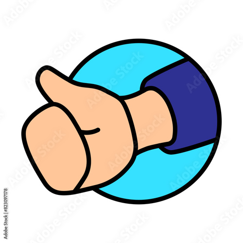 Like line icon. Thumb up, trump up, excellent, nice, good, exYour vote is important to us, confirmation, evaluation, rating. Feedback concept