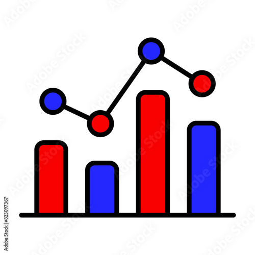 Diagram with exit poll icon. Elections, analysis, evote, check stamps, voting, candidate, voter, polling station, president, parliament, electronic voting, debate, election campaign.