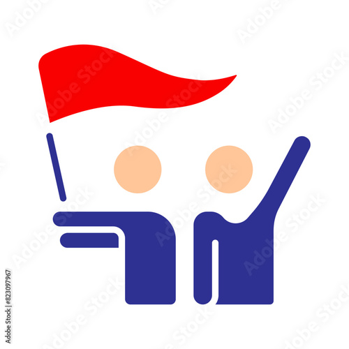 People with a flag. Protest, elections, rally, freedom, independence, civil war, freedom of speech, demonstration, detentions, will of the people, debate, voters.