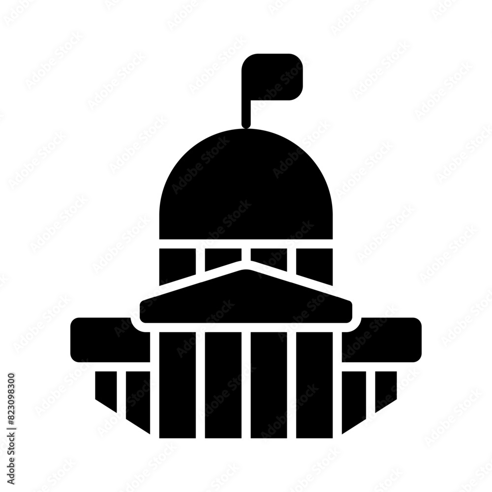 US government building icon. Politics, states, president, parliament, house of representatives, elections, election campaign, voter, landmark. US government building icon. Politics, states, president, parliament, house of representatives, elections, election campaign, voter, landmark.