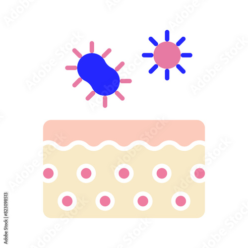 Skin care line icon. Cleansing, UVB, AHA, BHA, acid, exfoliating, moisturizing, rejuvenating, blackheads, pimples, sebum, pores, regimen, epilator, ultrasonic cleaning, cream, sun and cold protection