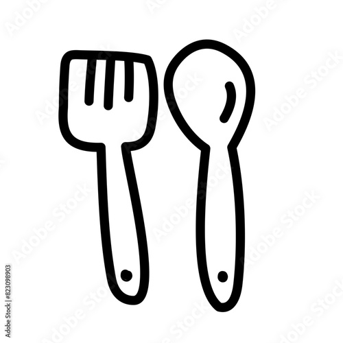 kitchen tools line icon