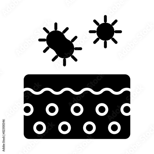Skin injection line icon. Cleansing, UVB, AHA, BHA, acid, exfoliating, moisturizing, rejuvenating, blackheads, pimples, sebum, pores, regimen, epilator, ultrasonic cleaning, cream, sun cold protection