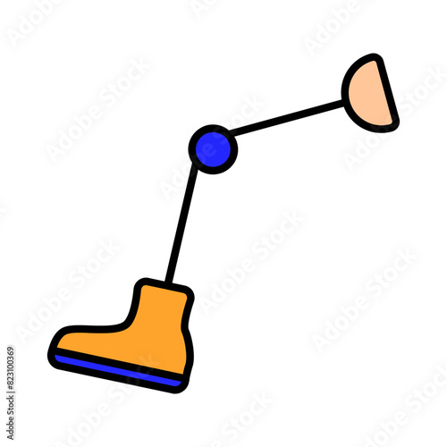 Prosthetic leg icon. Trauma, disabled person, people with disabilities, stump, accident, medicine, ableism, handicapped, wheelchair, Disability Rights Movement.