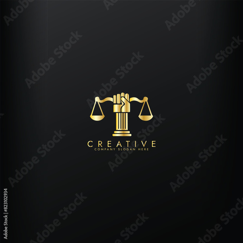 Revolution justice logo concept, Law firm logo design, Lawyer logo vector template