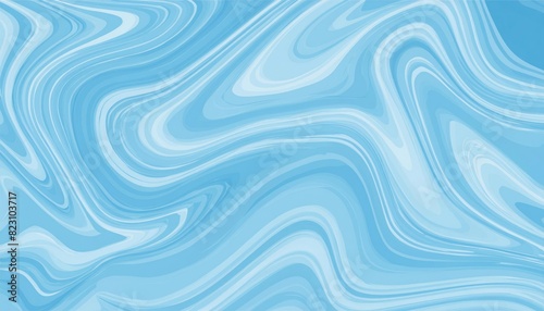 Blue marbleinspired seamless swirling pattern photo
