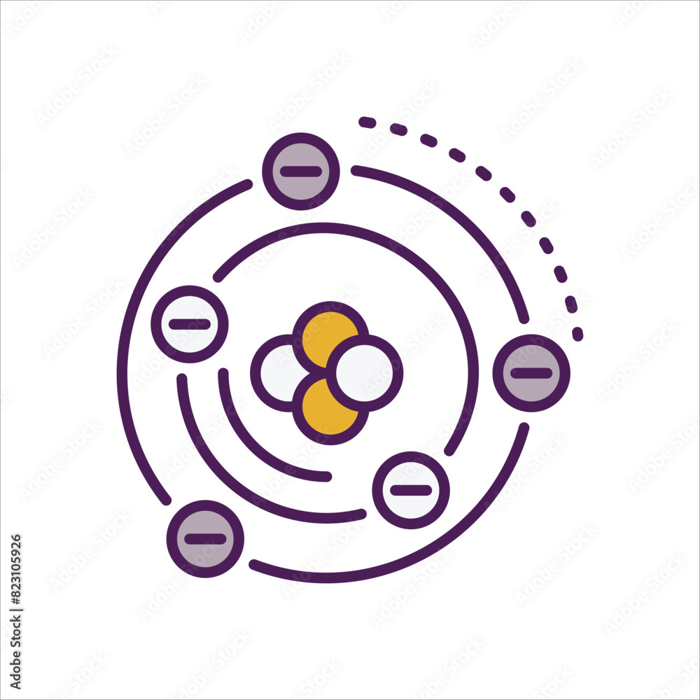 Atom And Nuclei Icon editable stock vector icon
