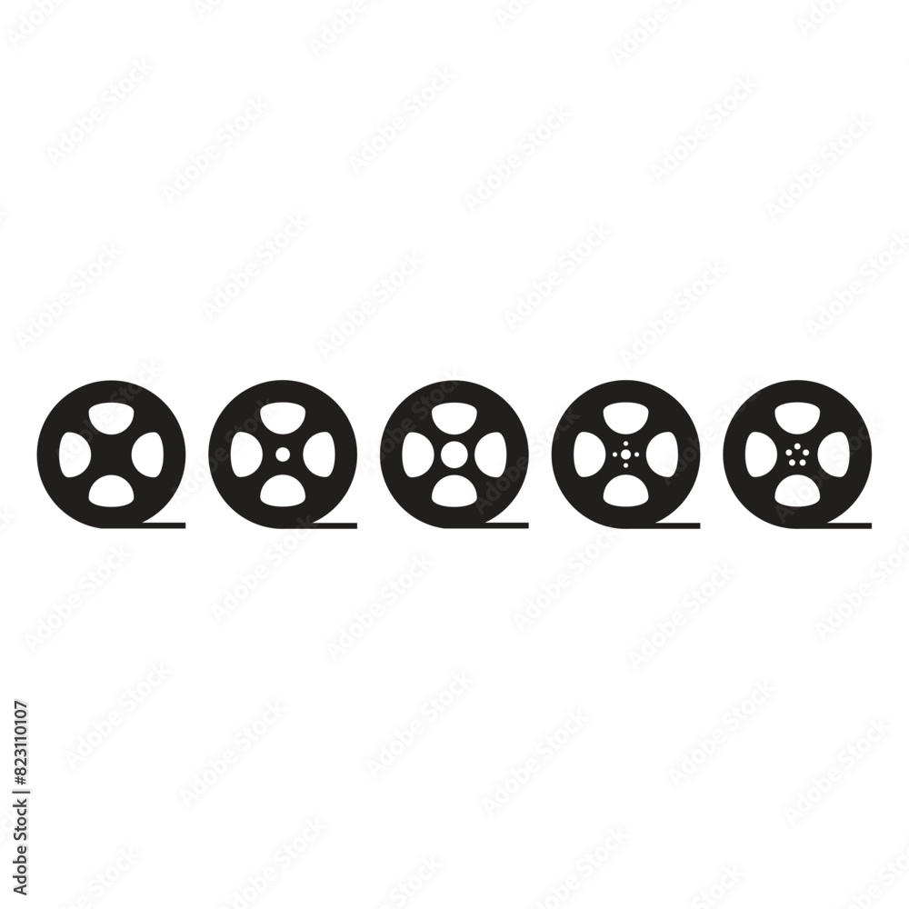 Fototapeta premium film reel icon in trendy flat design