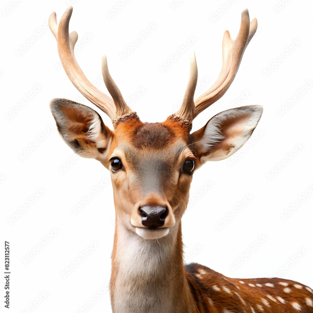 Fototapeta premium baby deer isolated in white background