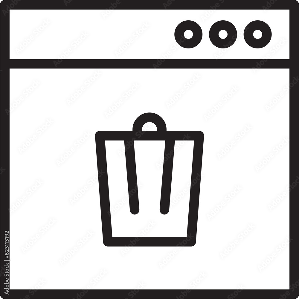Web and Bin Icon
Web and Bin Icon