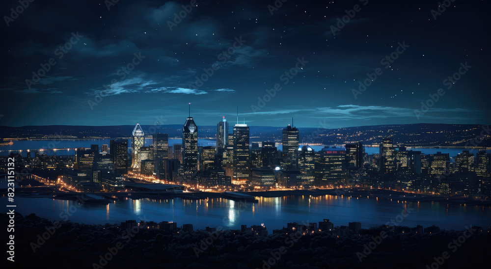 Metropolitan Twilight: City Skyline at Night Metropolitan Twilight: City Skyline at Night
