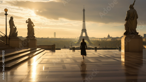 Enchanting Sunrise Over Paris with Iconic Eiffel View