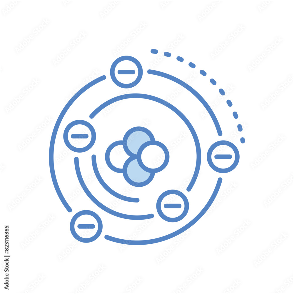 Atom And Nuclei Icon editable stock vector icon