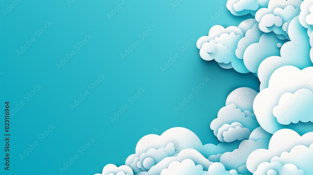 A cloudy abstract background with a trendy flat white style. Blank text space for a banner, presentation, template, design, or web site. A cloudy abstract background with a trendy flat white style. Blank text space for a banner, presentation, template, design, or web site.