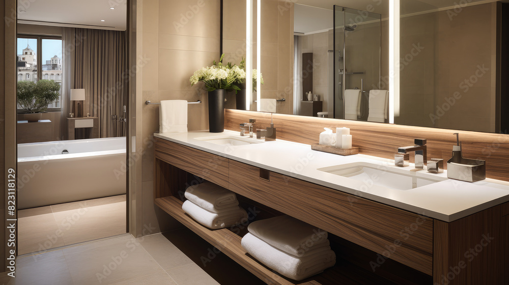 Fototapeta premium Sleek Contemporary Bathroom Design Inspiration