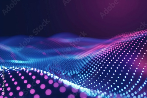 abstract background with blue and purple gradient dots pattern futuristic digital art