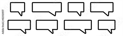 Pixel speech bubbles pack. Text boxes for chats and games. Vector illustration in 8 bit pixel art style.