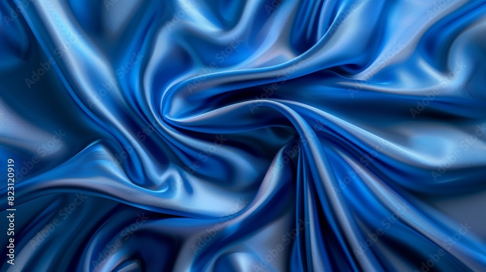 Template for silky smooth blue abstract fabric cover, poster, and wallpaper Template for silky smooth blue abstract fabric cover, poster, and wallpaper