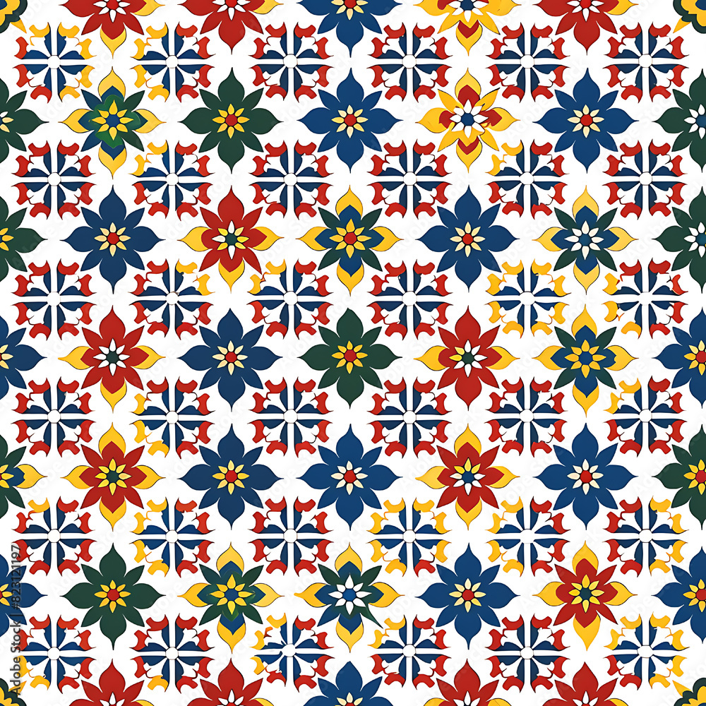 Seamless Mexican Talavera Pattern Seamless Mexican Talavera Pattern