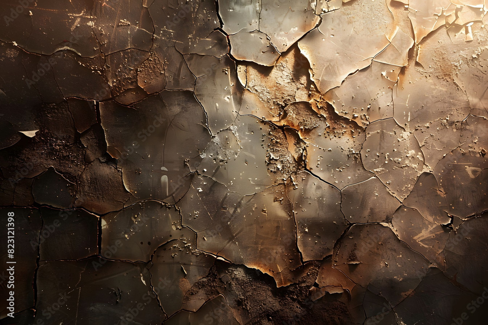 Cracked wall covered in numerous fractures Cracked wall covered in numerous fractures