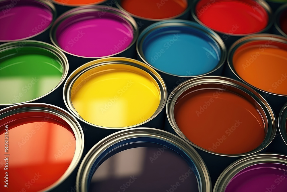 Fototapeta premium Spectrum of Colors: Premium Paint Selection