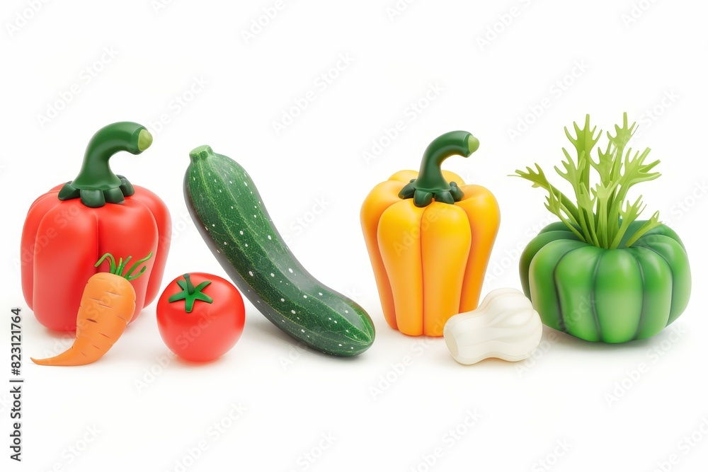 Veggies, modern icon set Veggies, modern icon set