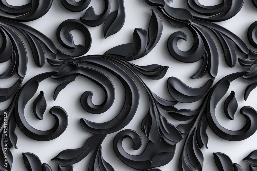 Modern silhouette, seamless black pattern Modern silhouette, seamless black pattern