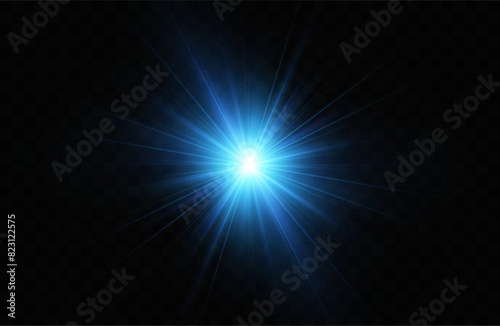 	
Bright Star. set of light blue effects, including glare and explosions. Transparent shining sun, bright flash. Vector sparkles. To center the bright flash. Transparent shining sun, bright flash.