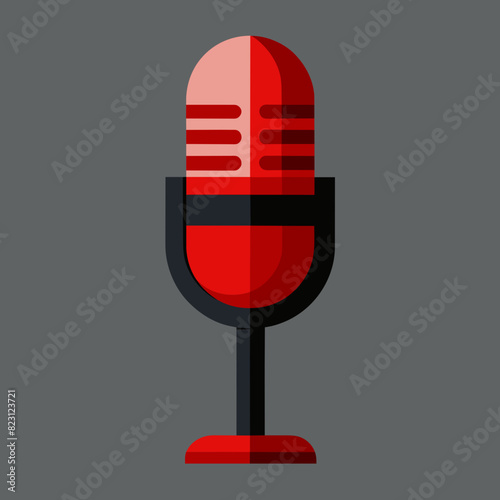 microphone icon red logo