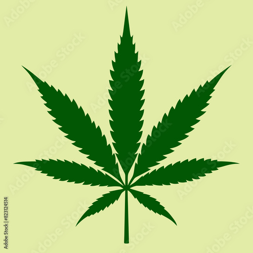cannabis leaf isolated on white