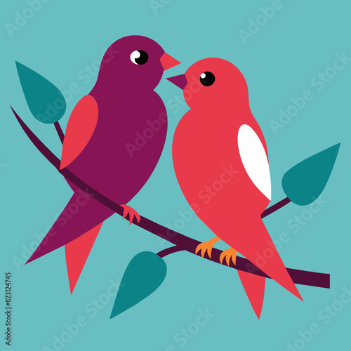 love birds logo icon