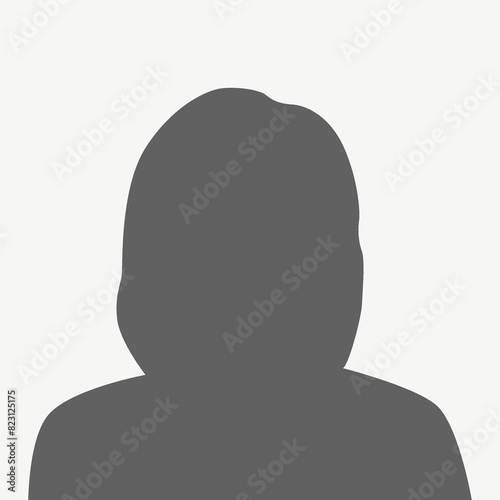 Flat illustration in gray color. Avatar, user profile, person icon, profile picture. Suitable for social media profiles, icons, screensavers and as a template...