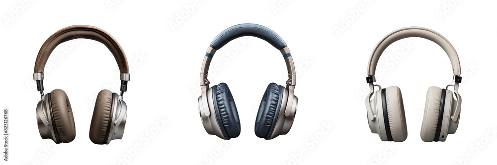 Elegant Headphone with Transparent Background cutout, PNG file Elegant Headphone with Transparent Background cutout, PNG file