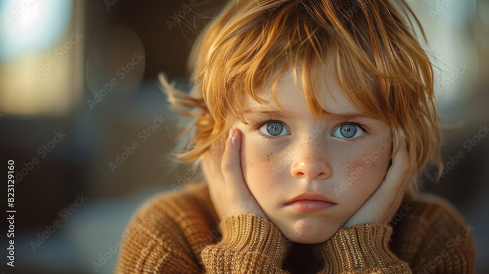 a depressed child plying alone generative ai
