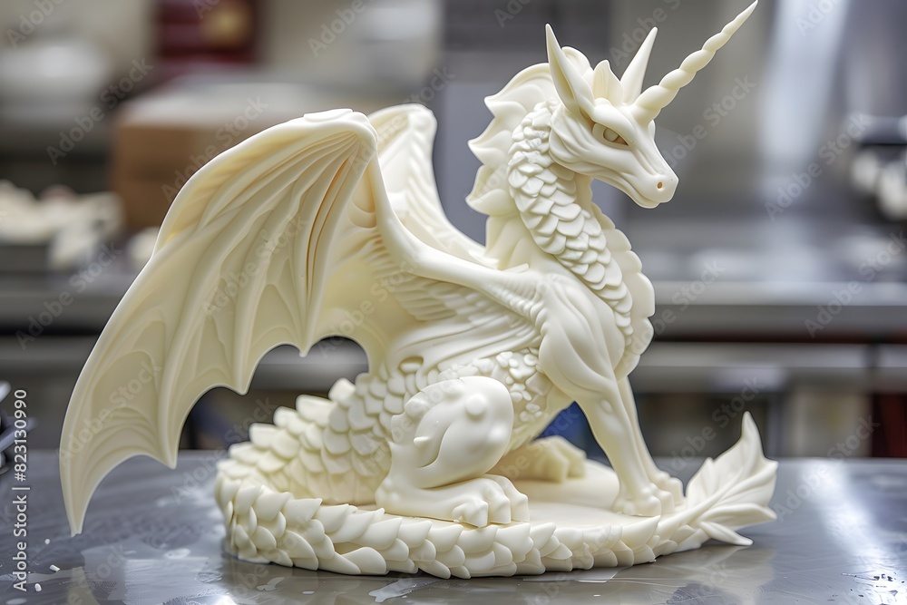 chinese dragon statue in the garden from chocolate chinese dragon statue in the garden from chocolate