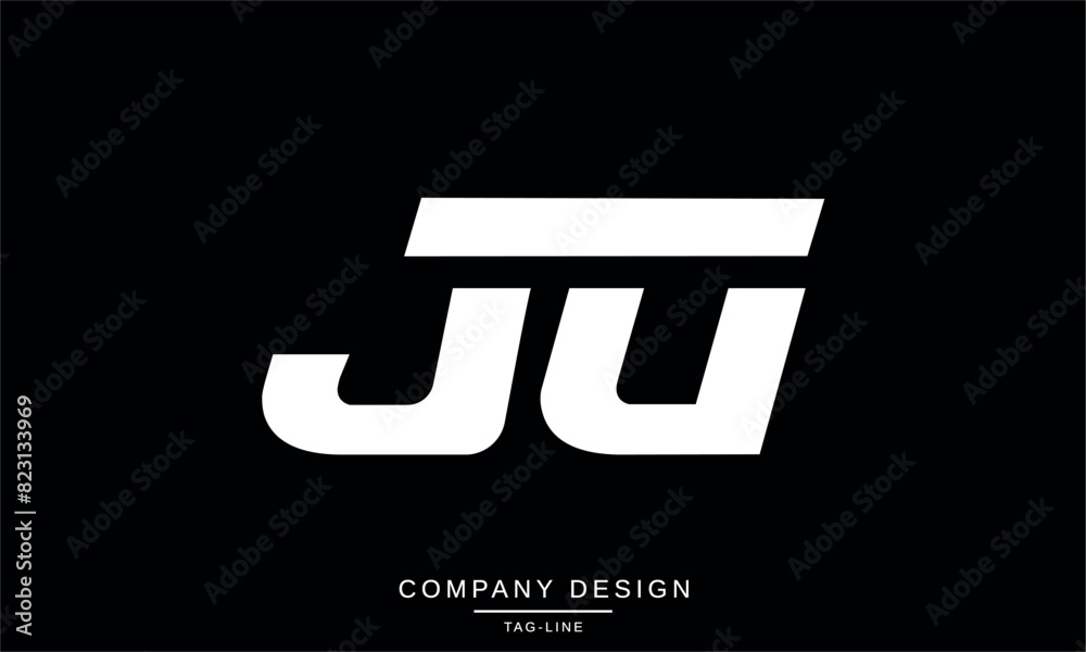 JU, UJ Abstract Letters Logo Monogram Design Font Icon Vector Initials Symbol JU, UJ Abstract Letters Logo Monogram Design Font Icon Vector Initials Symbol