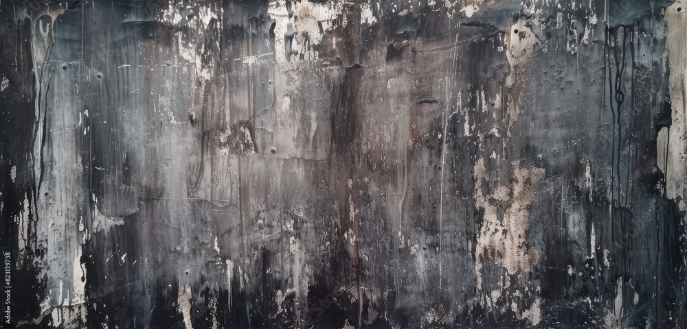 Obraz premium Grunge Textured Black and White Wall Background