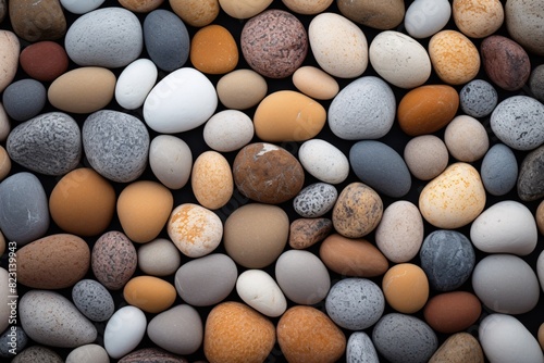a group of round rocks photo