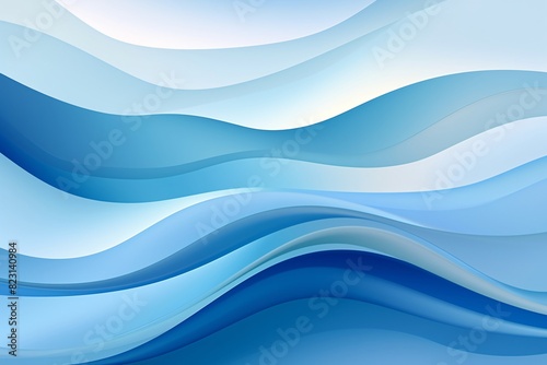 a blue and white waves