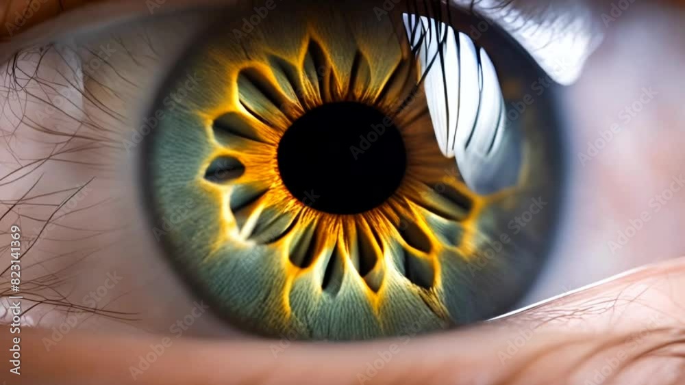 close view of human eye irish macro view