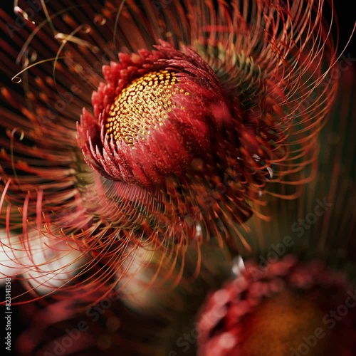 A fantastic flower blooms. 3D motion footage