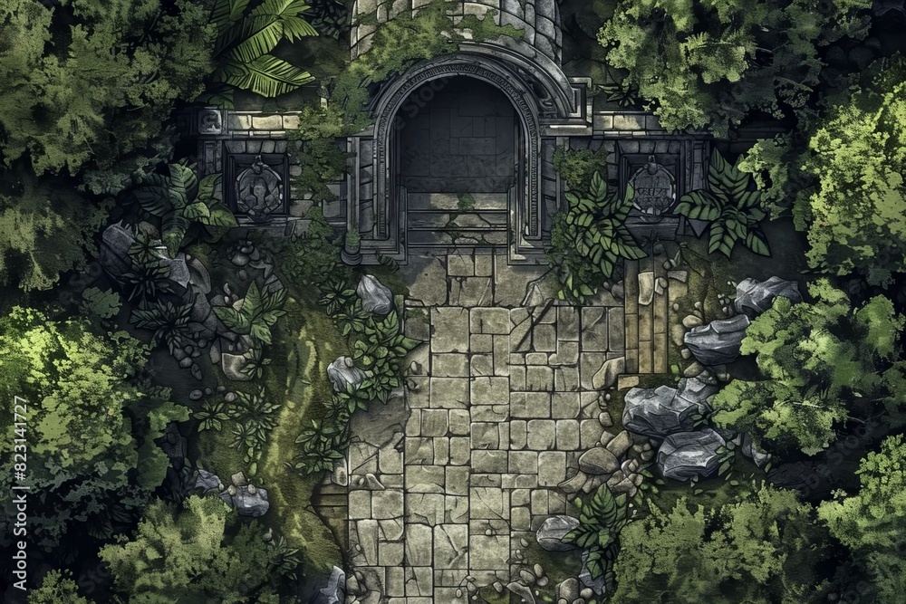 DnD Battlemap Battlemap entrance crypt. DnD Battlemap Battlemap entrance crypt.