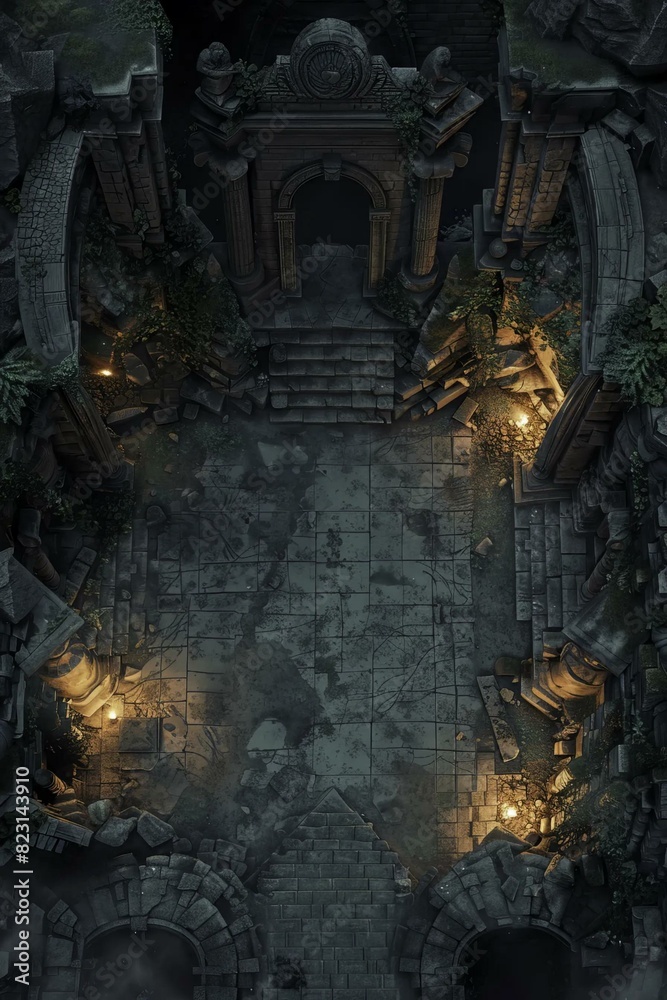 DnD Battlemap Cursed crypt entrance. DnD Battlemap Cursed crypt entrance.