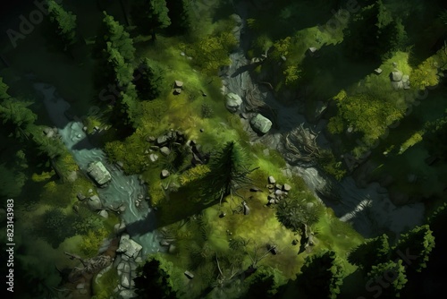 DnD Battlemap Dynamic Forest  A Fully Immersive Natural Landscape.