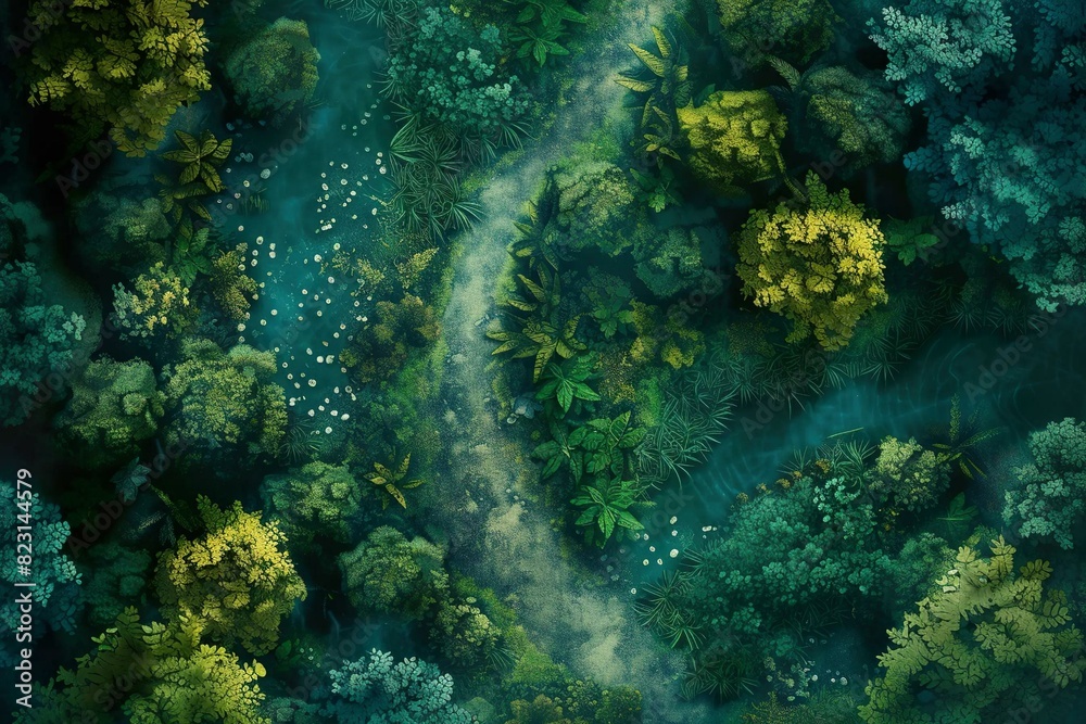 DnD Battlemap Elven Grove - A lush and magical forest. DnD Battlemap Elven Grove - A lush and magical forest.