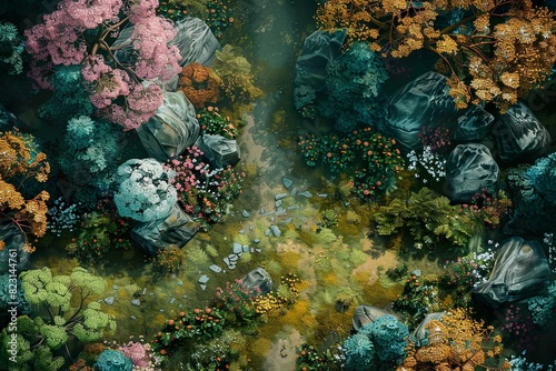DnD Battlemap Enchanted Forest Battlemap - Mystical setting for battle or adventure.